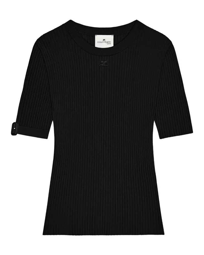 Courrèges Sweatshirt mit Schnallendetail - Schwarz Schwarz