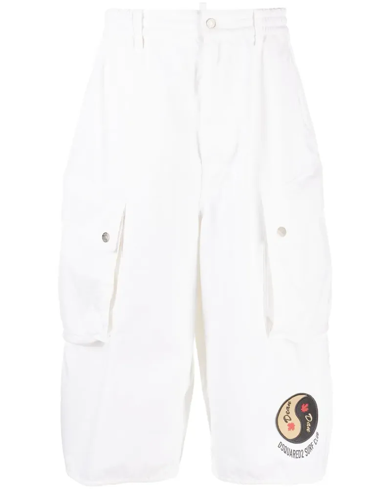Dsquared2 Knielange Cargo-Shorts - Weiß Weiß