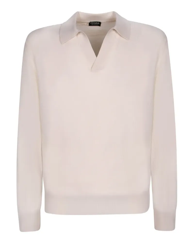 Ermenegildo Zegna jacquard-knit cashmere sweater - Nude Nude