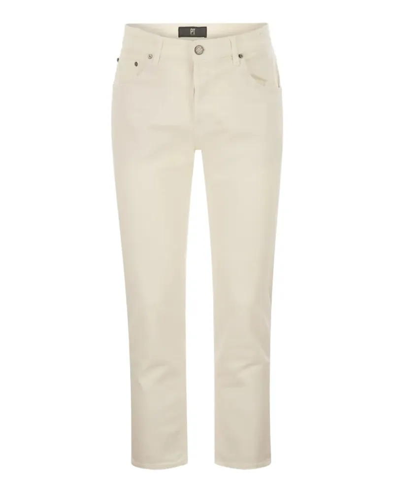 PT TORINO Rebel logo-patch jeans - Weiß Weiß