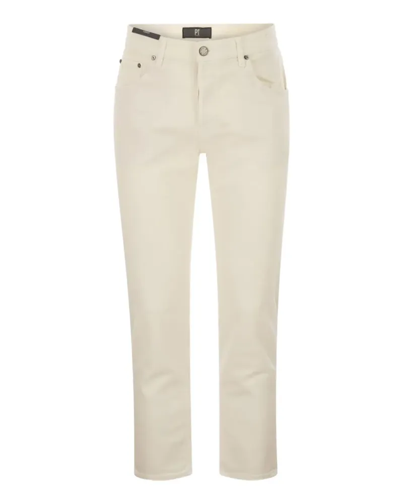 PT TORINO Rebel logo-patch jeans - Weiß Weiß
