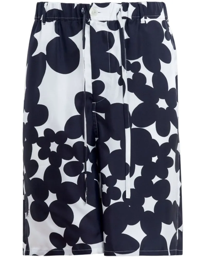 Marni Shorts mit Blumen-Print - Schwarz Schwarz