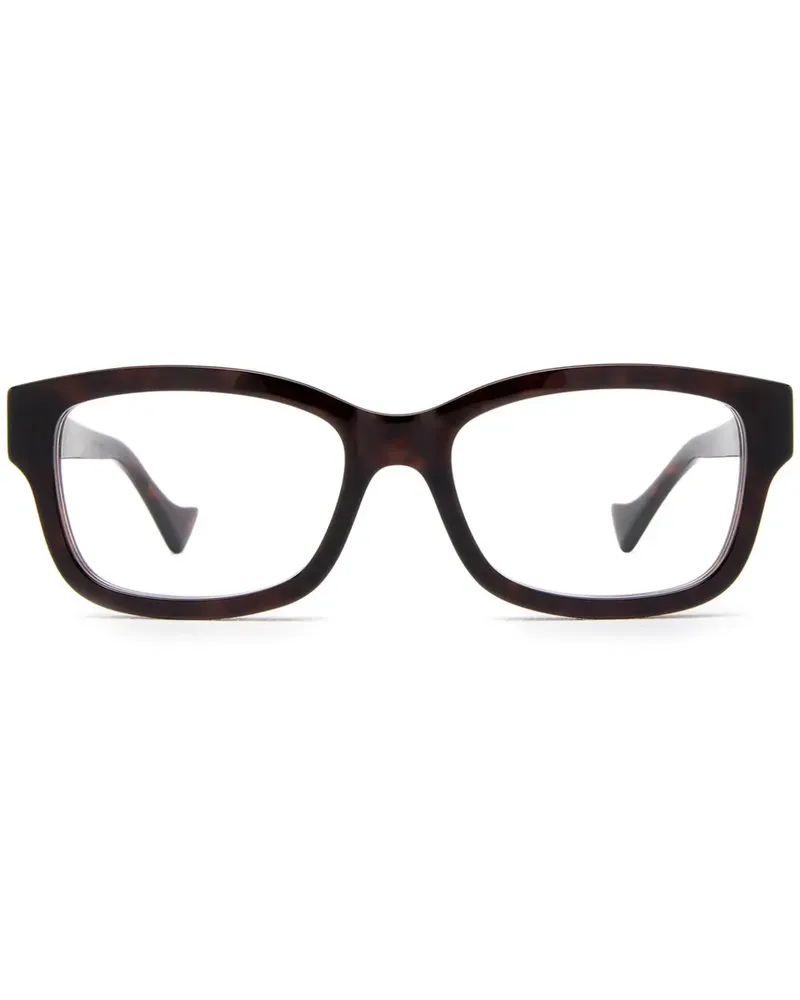 Gucci Brille mit eckigem Gestell - Braun Braun