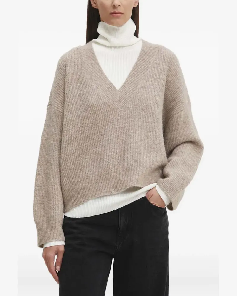 Gestuz Alpha GZ Pullover mit V-Ausschnitt - Nude Nude