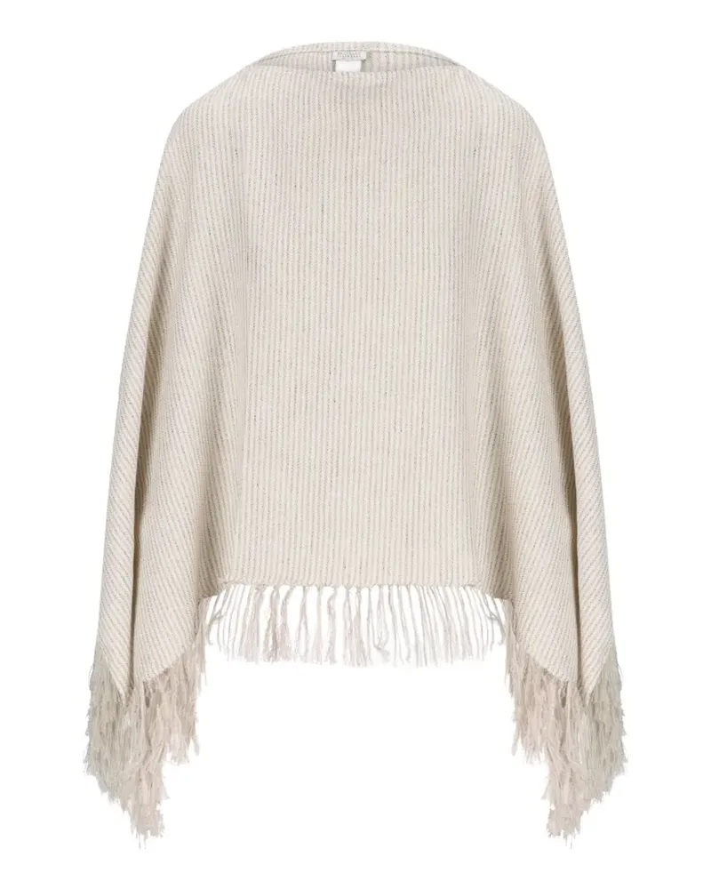 Brunello Cucinelli tassel poncho - Nude Nude