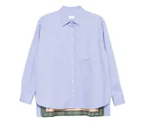 Hemd mit Kontrasteinsätzen - Blau