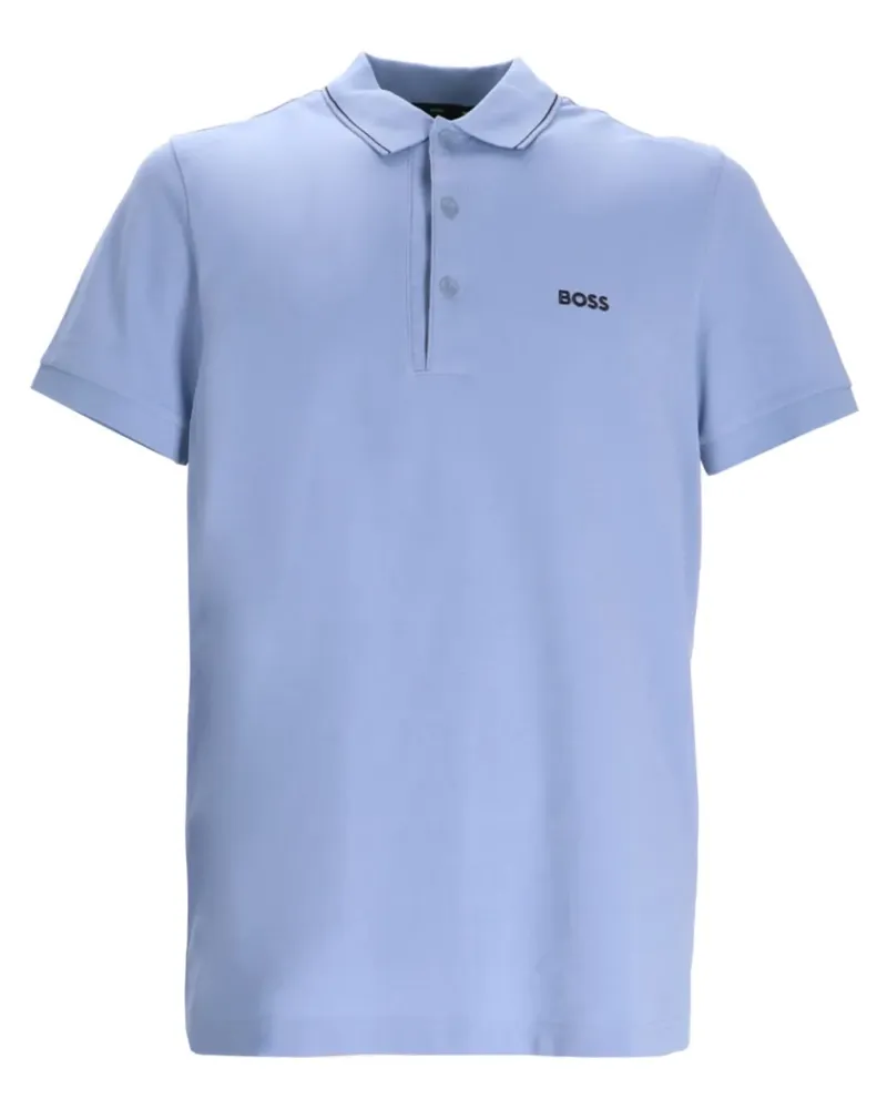 HUGO BOSS Poloshirt mit Logo-Stickerei - Blau Blau