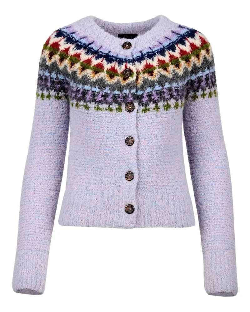 Smythe Cardigan mit Fair-Isle-Strickmuster - Violett Violett