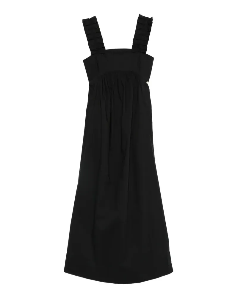 Liu Jo ruffled-sleeve maxi dress - Schwarz Schwarz