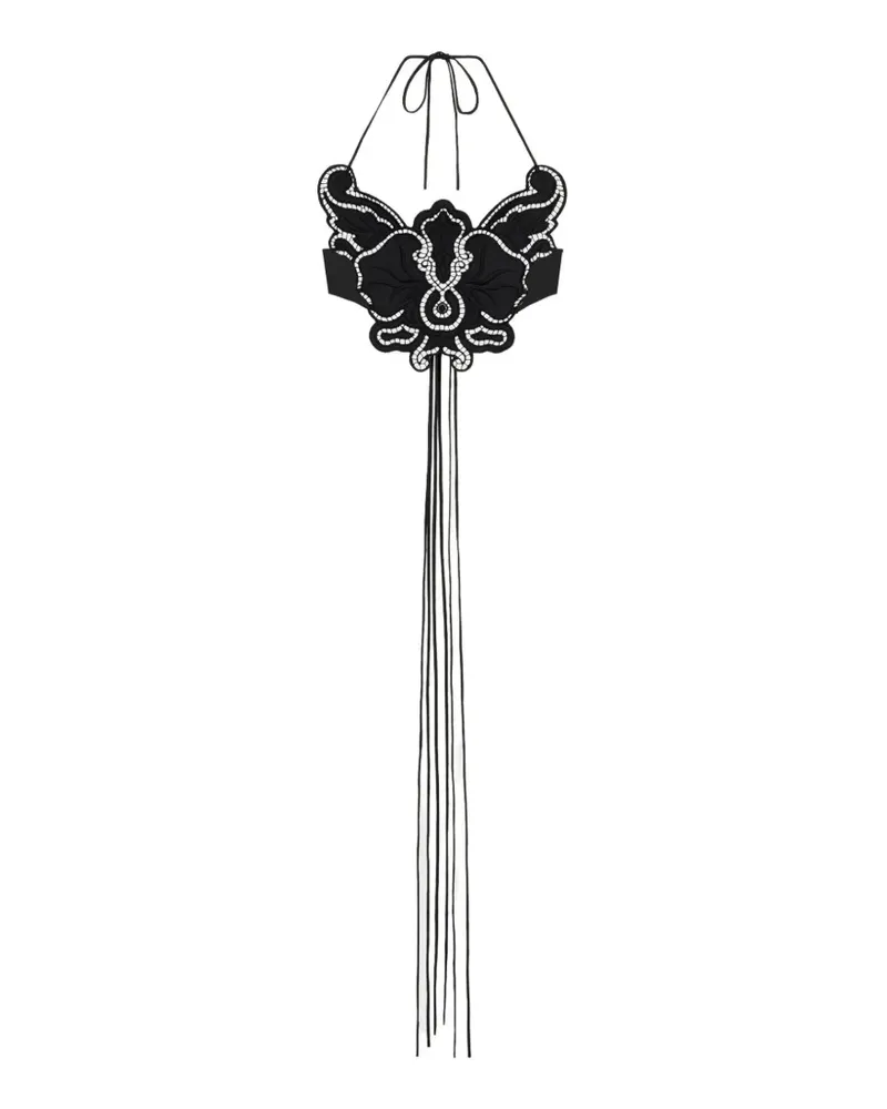 Blumarine Tanktop mit Neckholder - Schwarz Schwarz