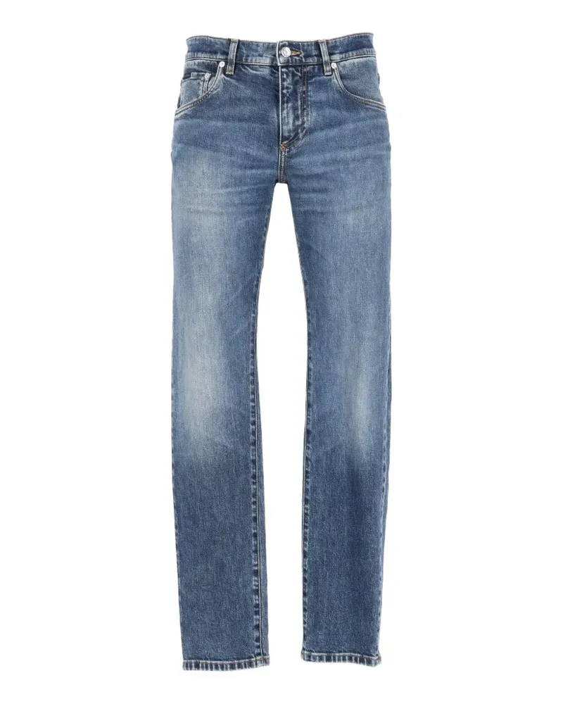 Dolce & Gabbana logo-plaque straight-leg jeans - Blau Blau