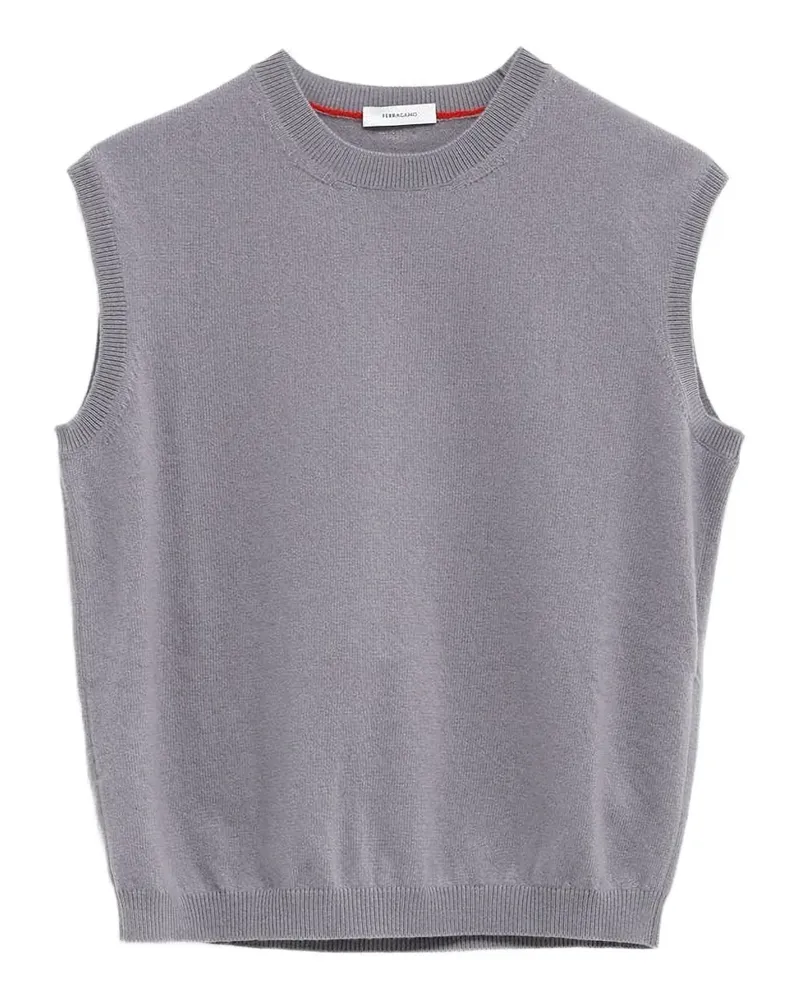 Ferragamo Fein gestricktes Top - Grau Grau