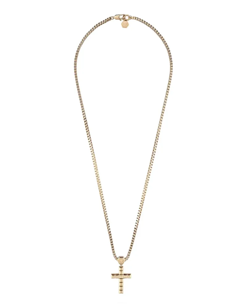 Philipp Plein Crucifix chain necklace - Gold Gold