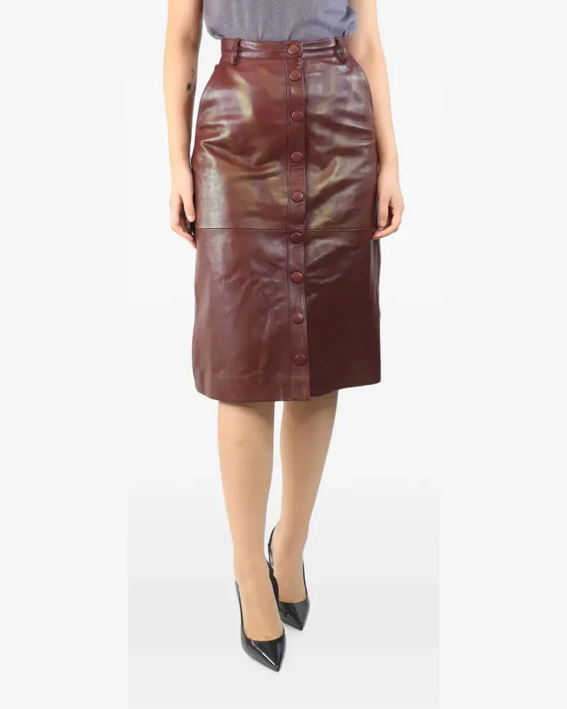 REMAIN button-front midi skirt - Rot Rot