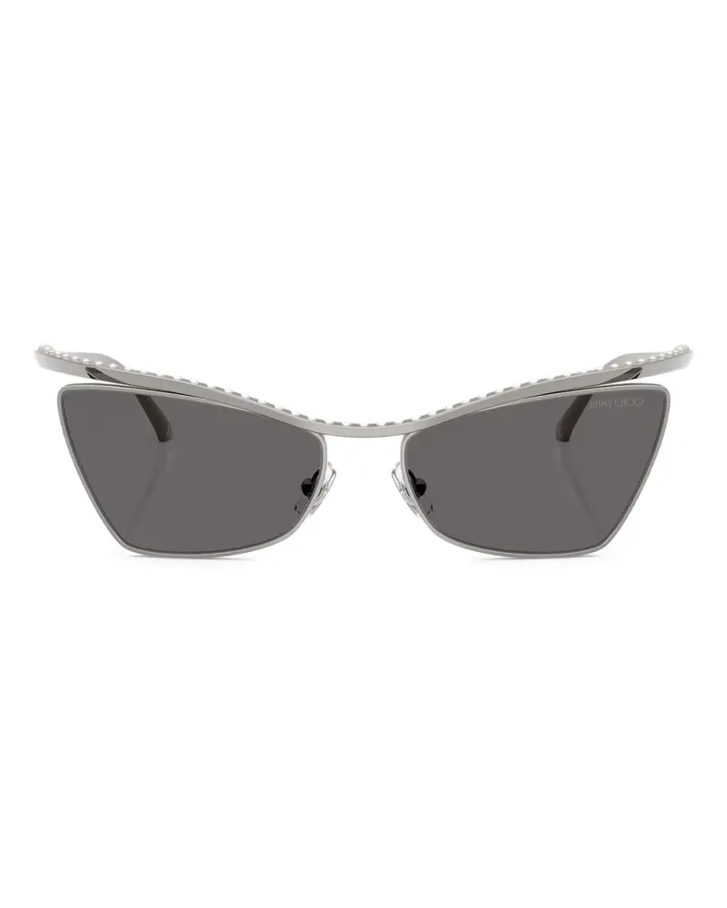Jimmy Choo Cat-Eye-Sonnenbrille mit Kristallen - Grau Grau