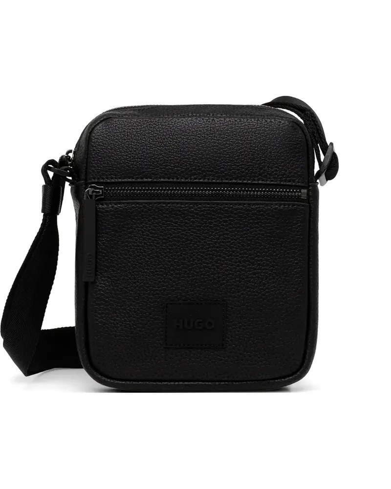 HUGO BOSS zip pebble grain shoulder bag - Schwarz Schwarz