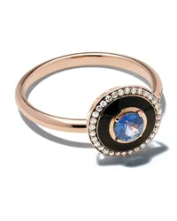 Selim Mouzannar 18kt Rotgoldring mit Diamanten und Saphiren Rosa