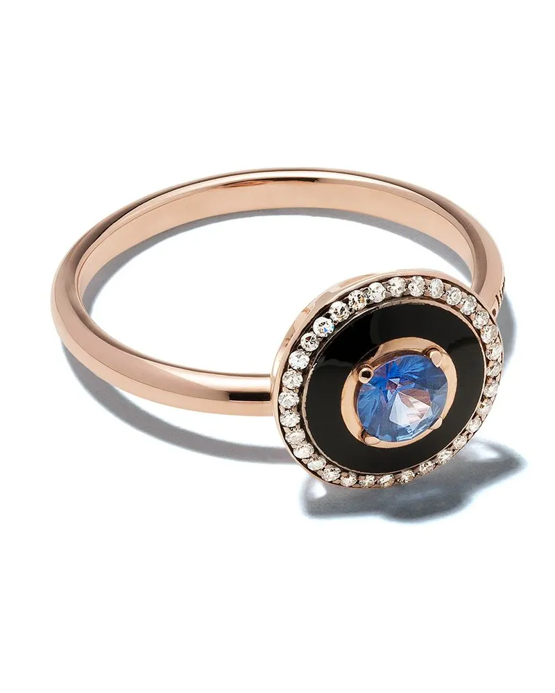 Selim Mouzannar 18kt Rotgoldring mit Diamanten und Saphiren - Rosa Rosa