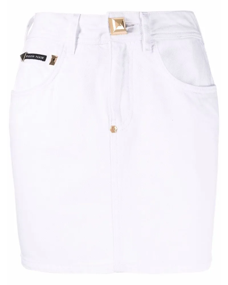 Philipp Plein Minirock aus Denim - Weiß Weiß