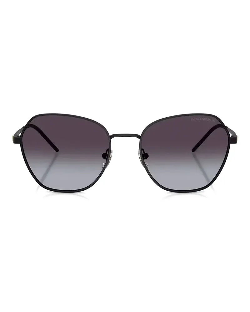 Emporio Armani Sonnenbrille mit geometrischem Gestell - Schwarz Schwarz