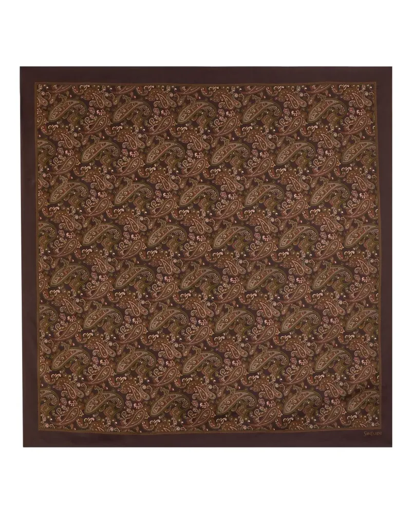 Saint Laurent Paisley-Schal - Braun Braun