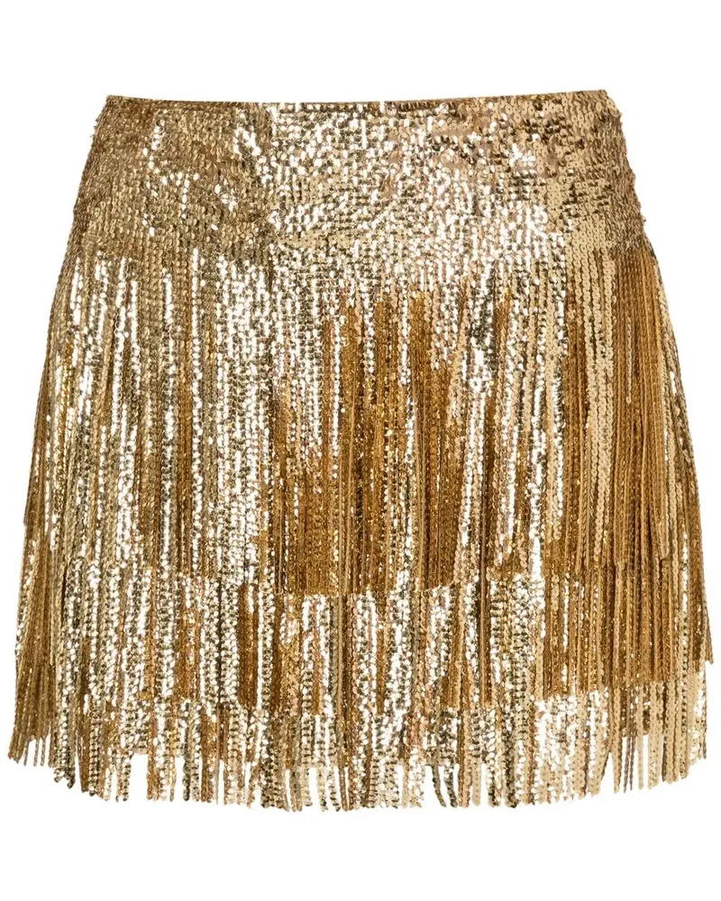 Valentino Garavani Minirock mit Pailletten - Gold Gold