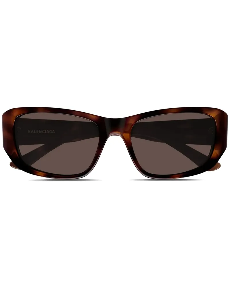 Balenciaga Sonnenbrille mit eckigem Gestell - Braun Braun