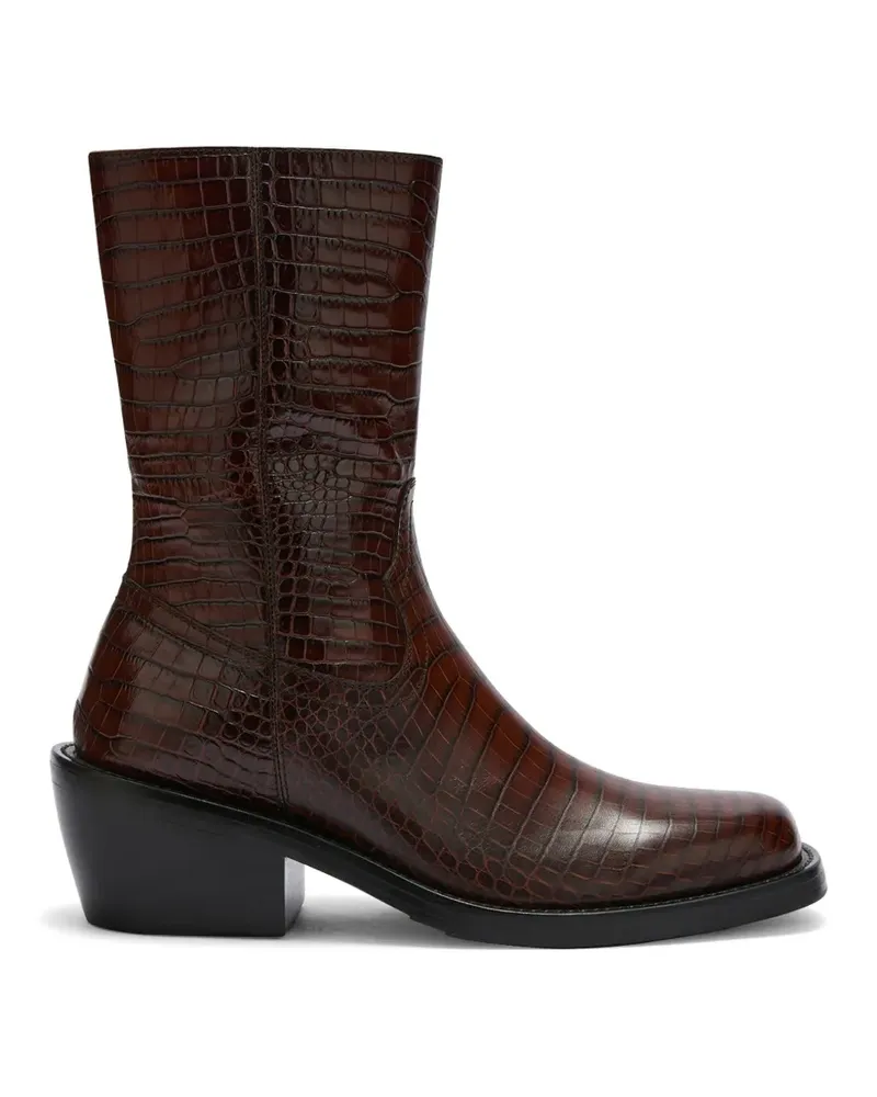 Dries van Noten Stiefel mit Reißverschluss - Braun Braun