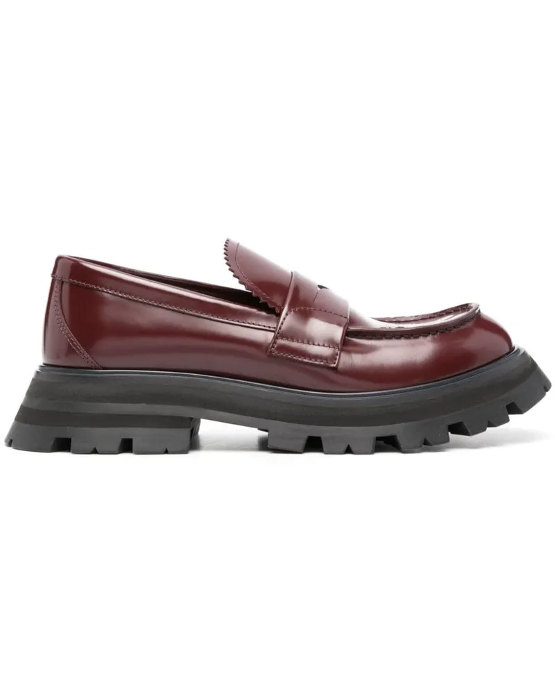 Alexander McQueen Penny-Loafer mit Profilsohle Rot