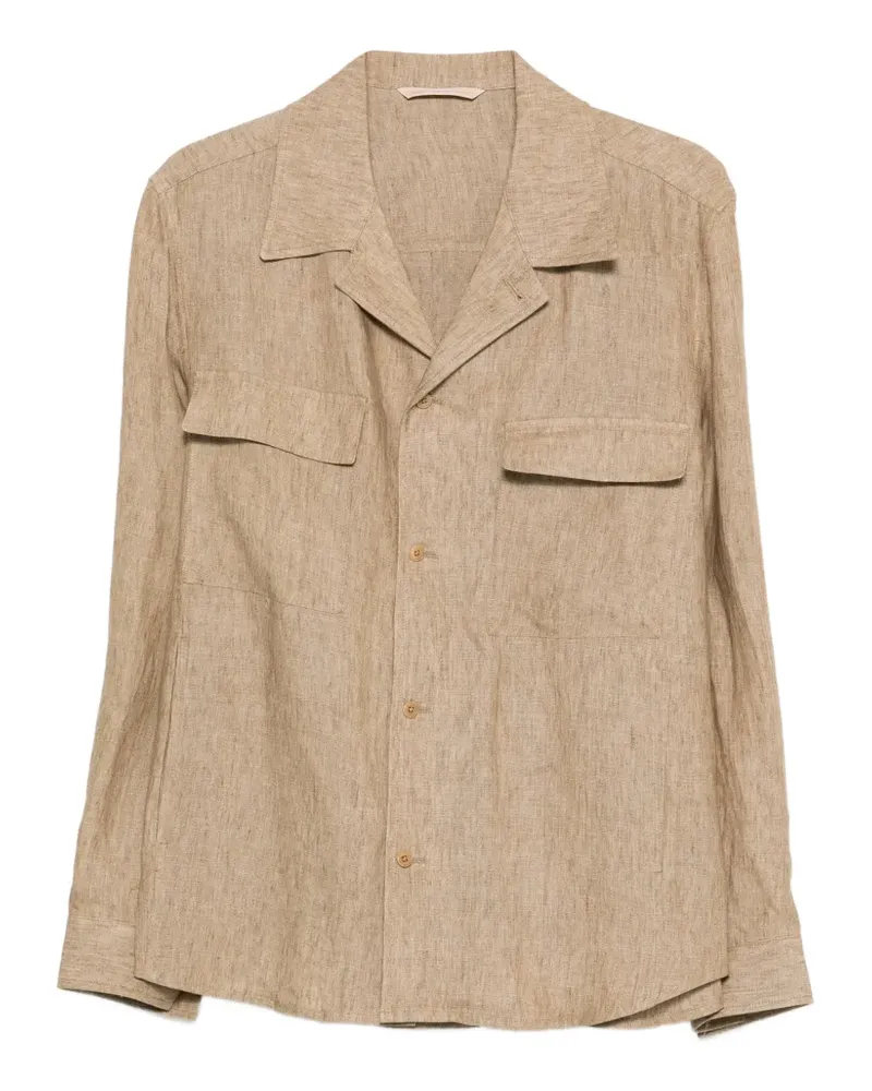 Briglia 1949 linen shirt - Nude Nude