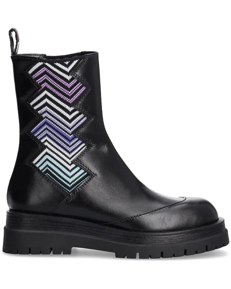 Missoni Stiefeletten mit Zickzackdetail - Schwarz Schwarz