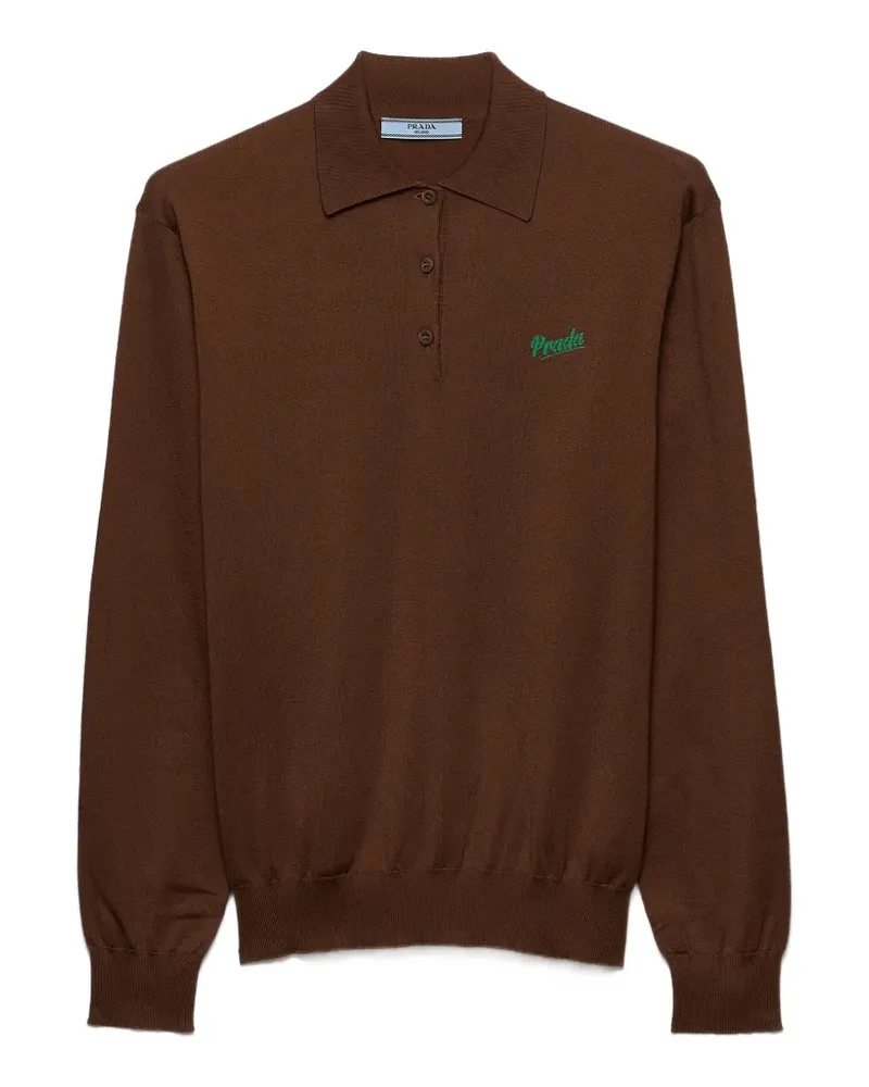 Prada silk polo shirt - Braun Braun