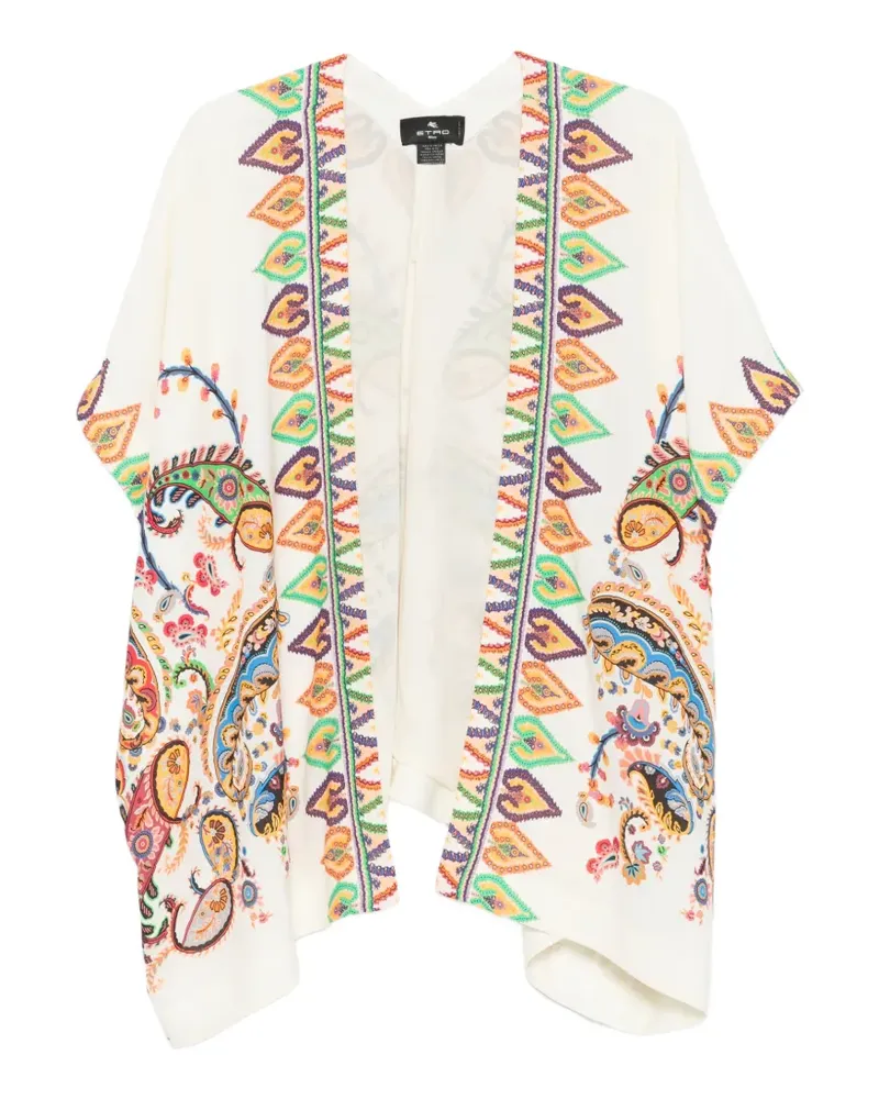 Etro paisley-print cape - Nude Nude