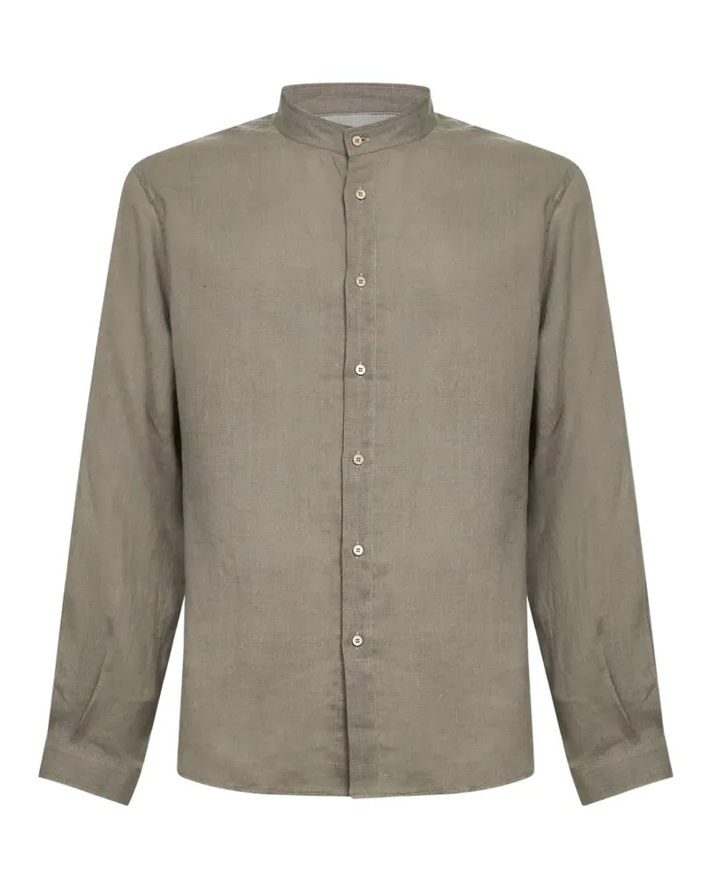 Brunello Cucinelli mandarin-collar shirt - Grau Grau