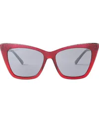 Jimmy Choo Sonnenbrille mit Cat-Eye-Gestell Rot