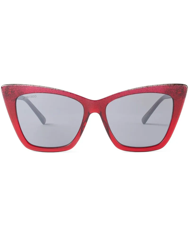 Jimmy Choo Sonnenbrille mit Cat-Eye-Gestell - Rot Rot
