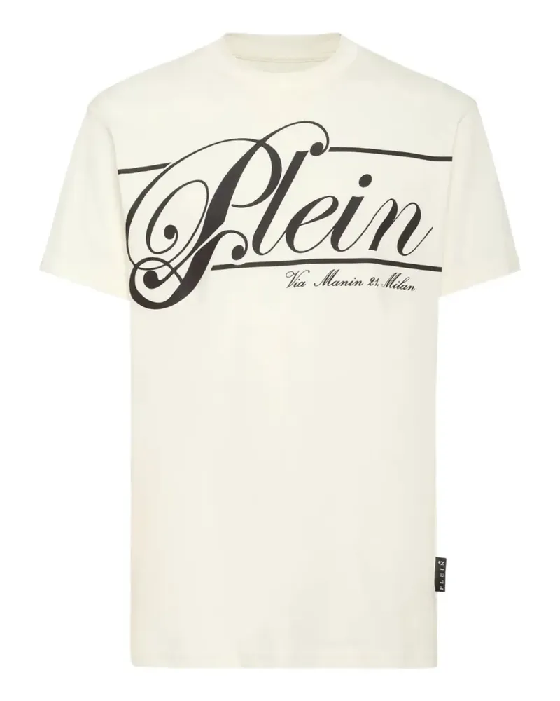 Philipp Plein logo-print T-shirt - Nude Nude