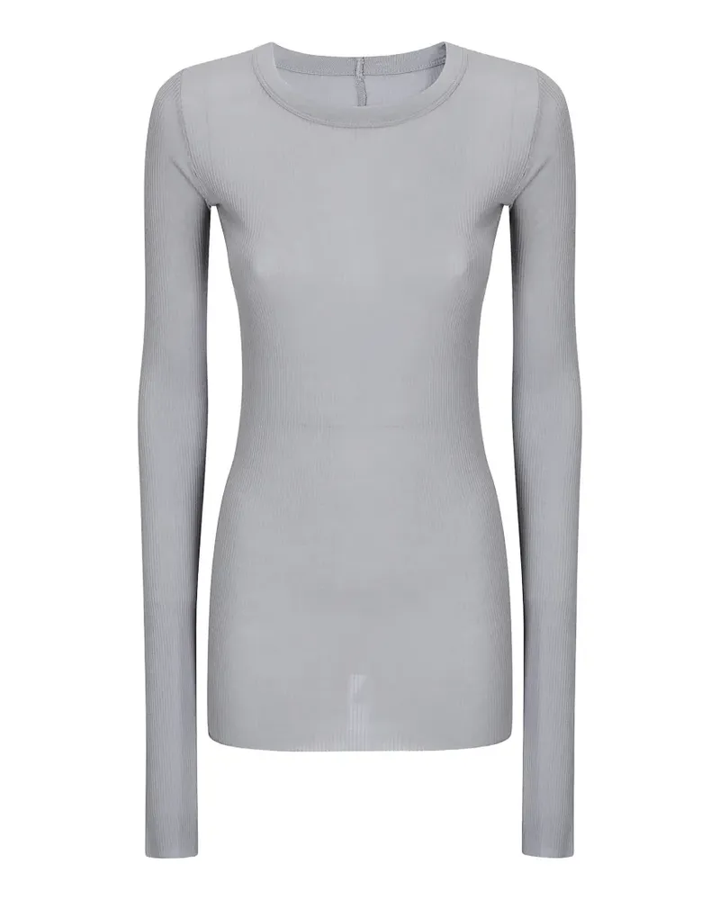 Rick Owens Geripptes LST Langarmshirt - Grau Grau
