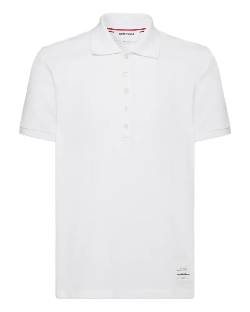 Thom Browne Poloshirt mit Knopfleiste - Weiß Weiß