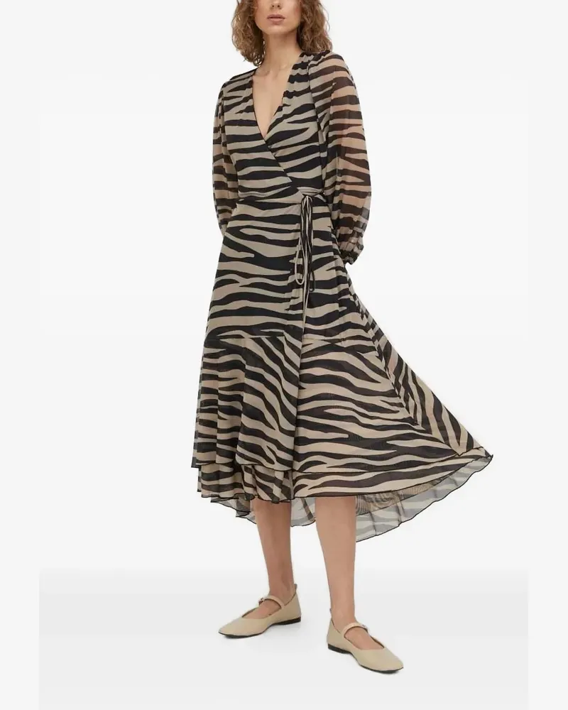 BRUUNS BAZAAR Kleid mit Zebra-Print - Nude Nude