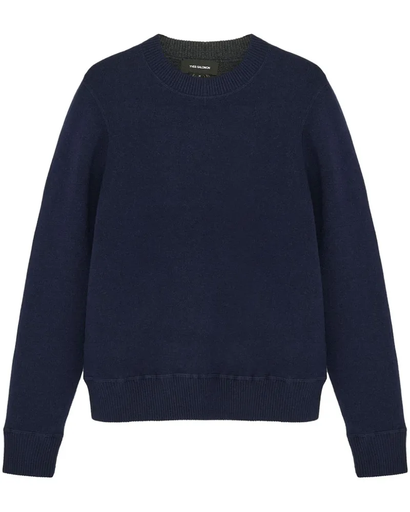 Yves Salomon Wendbarer Strickpullover - Blau Blau