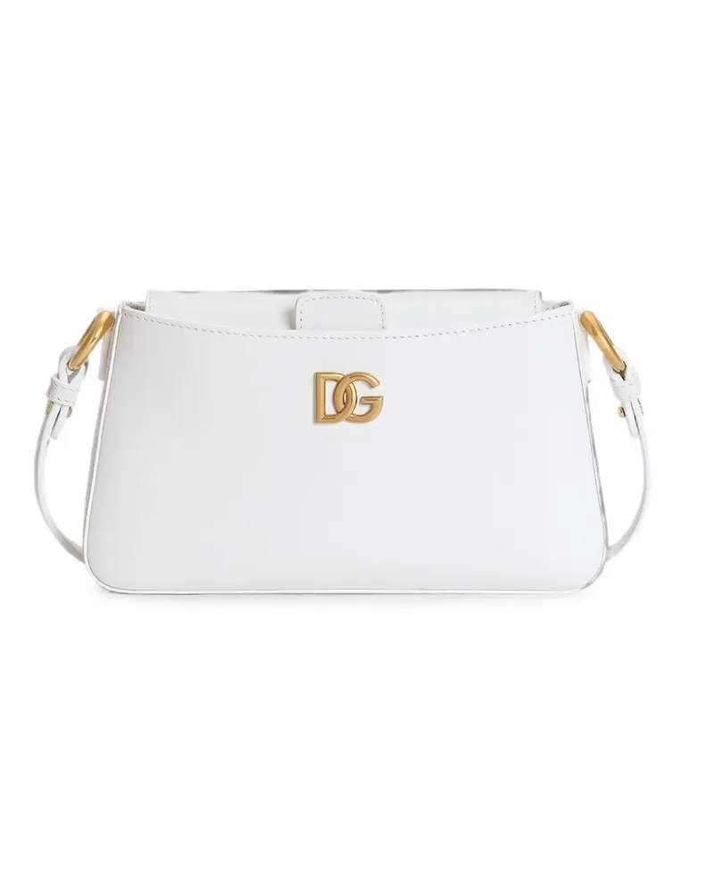 Dolce & Gabbana logo-plaque shoulder bag - Weiß Weiß