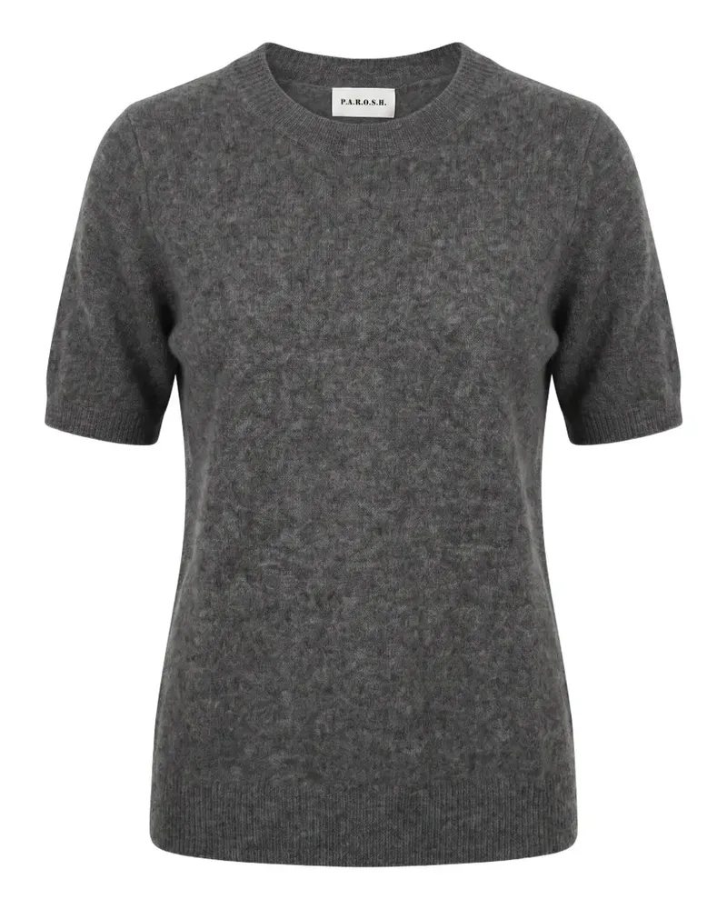 P.A.R.O.S.H. P.A.R.O H. Kurzärmeliger Strickpullover - Grau Grau