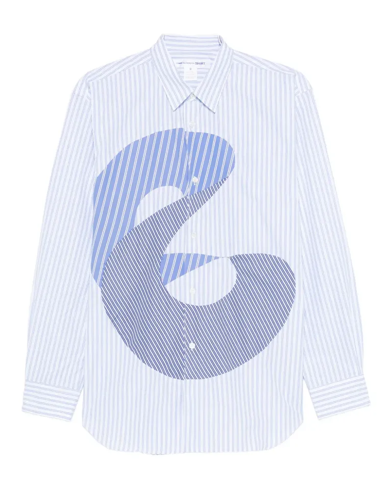 Comme des Garçons stripe-pattern shirt - Blau Blau