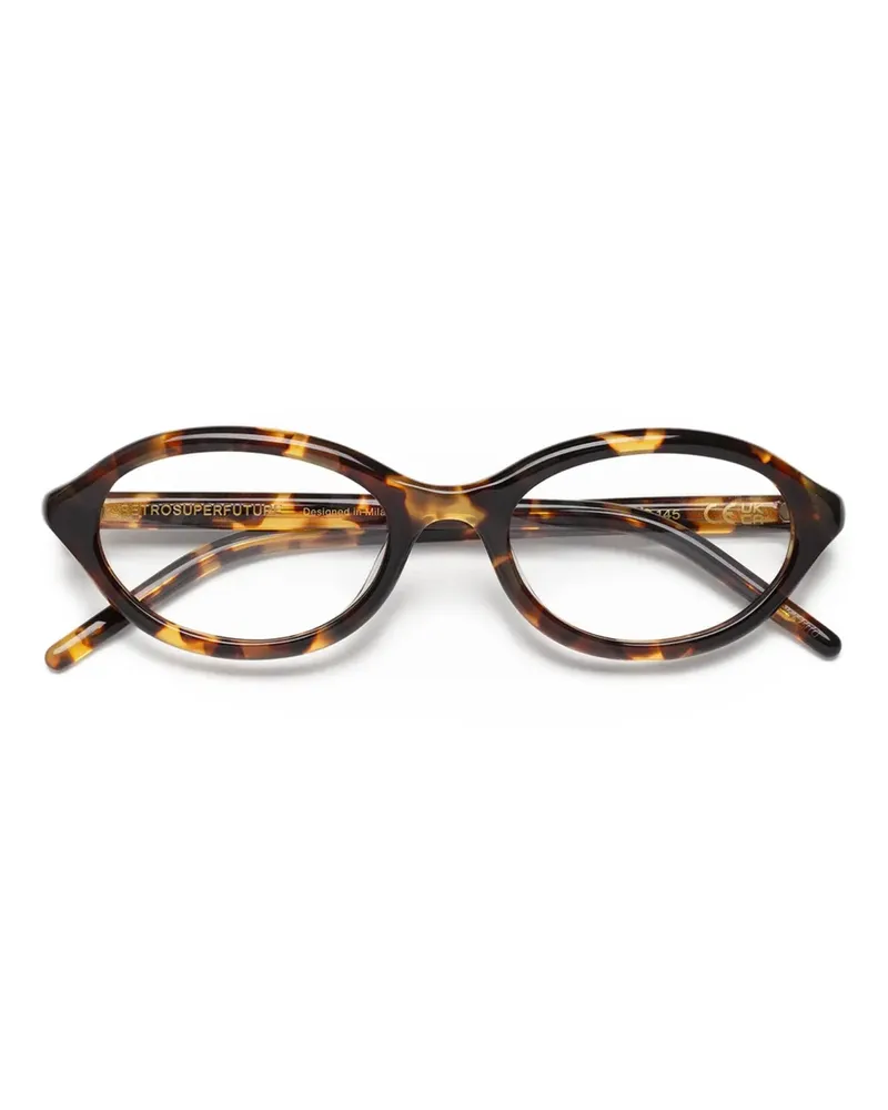 RETROSUPERFUTURE Numero 145 Brille mit ovalem Gestell - Braun Braun