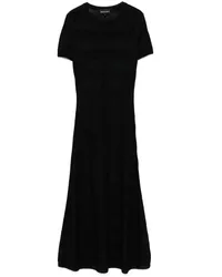 Emporio Armani Gestreiftes Maxikleid Schwarz