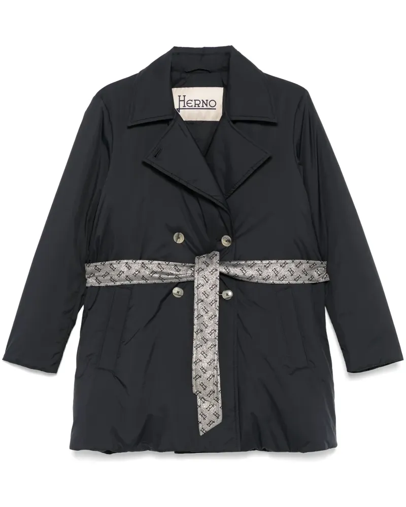 Herno Trenchcoat mit Gürtel - Blau Blau