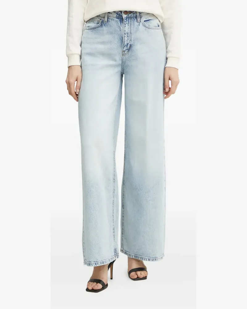 Guess Weite Jeans mit Logo-Applikation - Blau Blau