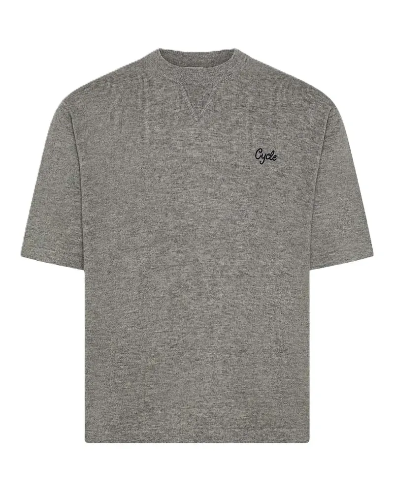 Cycle Gino T-Shirt mit Logo-Stickerei - Grau Grau