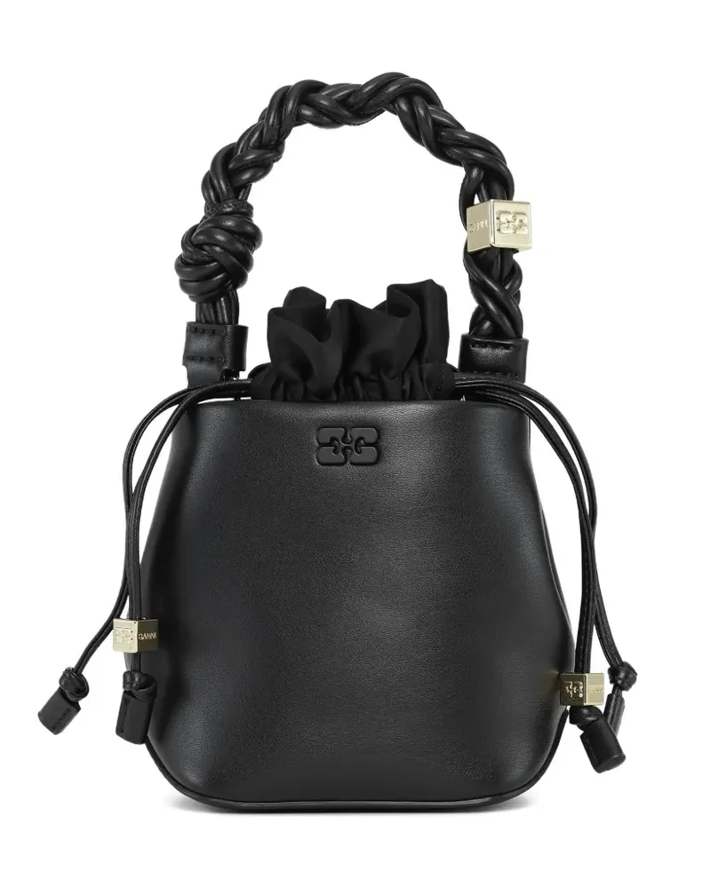 Ganni Mini Bou Beuteltasche - Schwarz Schwarz
